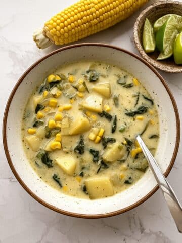 Creamy Corn and Roasted Poblano Soup Recipe