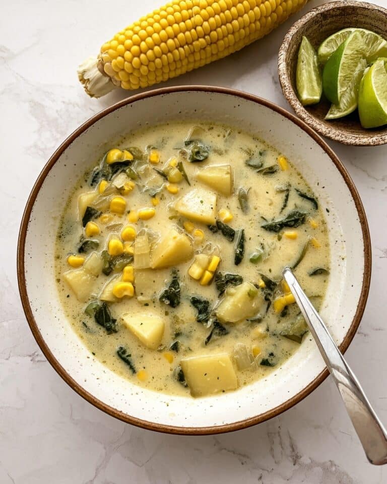 Creamy Corn and Roasted Poblano Soup Recipe