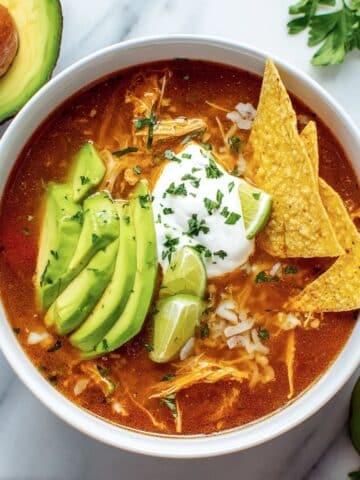 Healthy Chicken Tortilla Soup (Keto & GF) Recipe