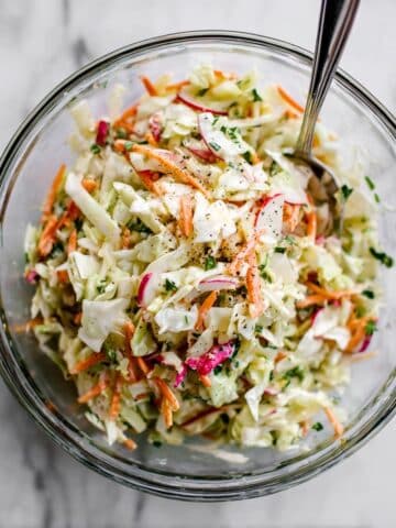 Zesty Radish Coleslaw with Cilantro and Lime Recipe