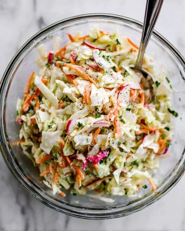 Zesty Radish Coleslaw with Cilantro and Lime Recipe