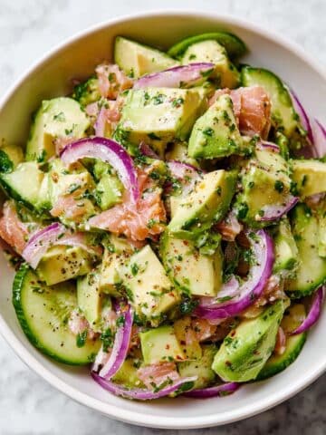 Creamy Tuna Avocado Salad with Lemon Dressing Recipe