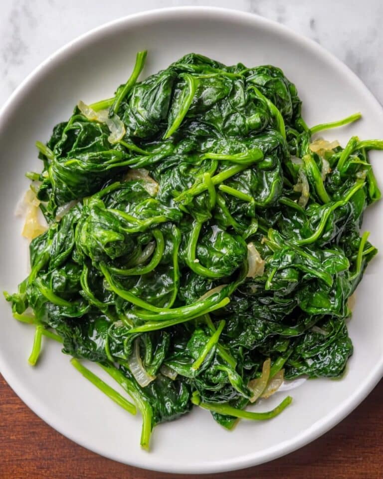 Air Fryer Sautéed Spinach with Onion Recipe