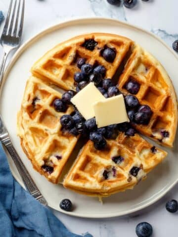 Banana Oatmeal Zucchini Blueberry Waffles Recipe