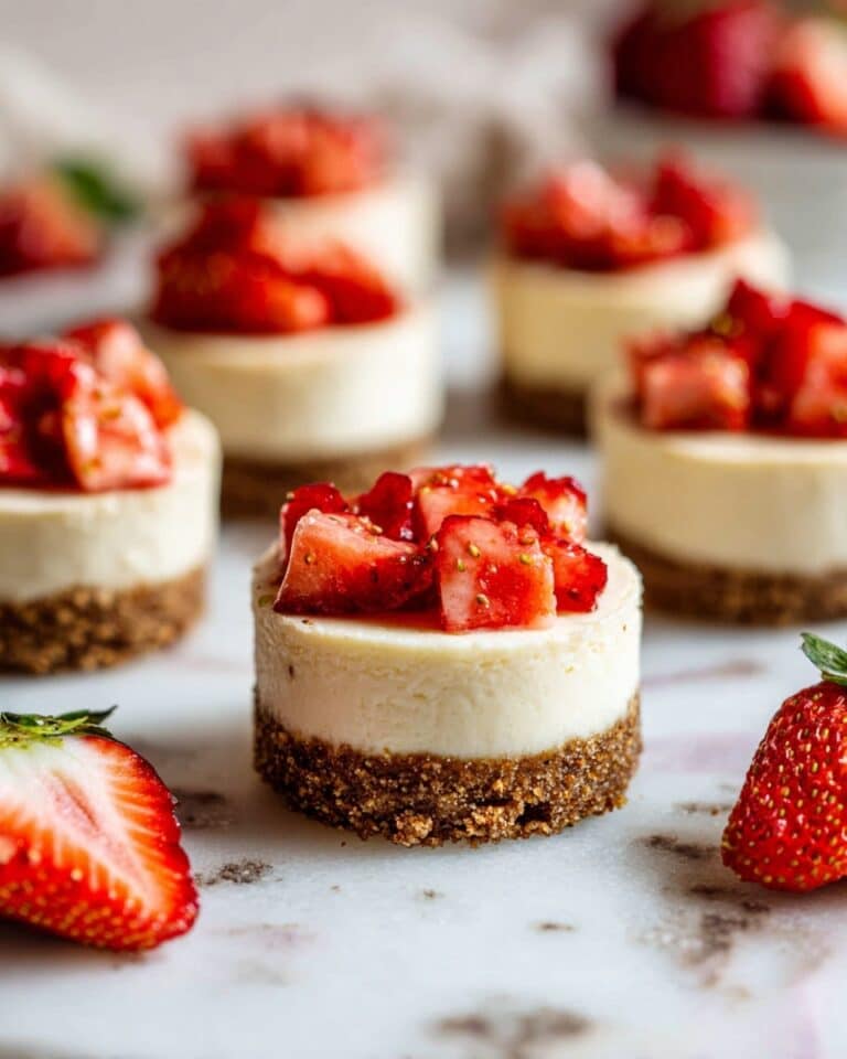 Easy Mini Strawberry Cheesecakes Recipe