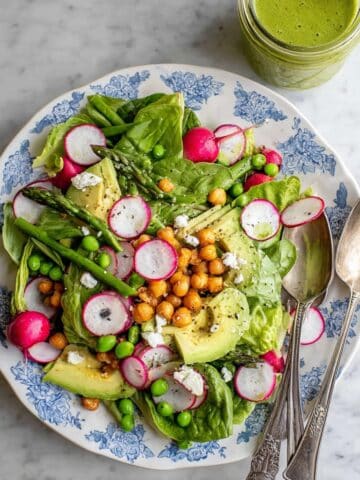 Bright Spring Salad with Asparagus, Peas, Feta, and Pistachios Recipe