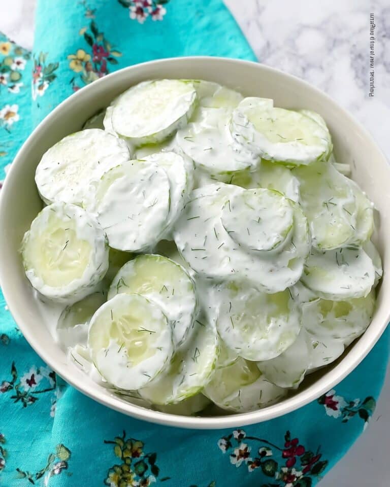 Creamy Cucumber Salad Recipe
