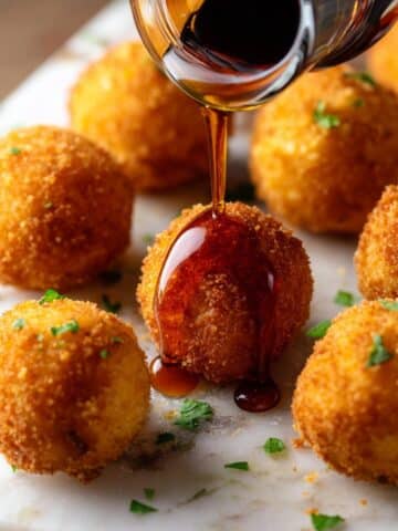 Fried Sweet Potato Balls with Cheddar and Scallions Recipe