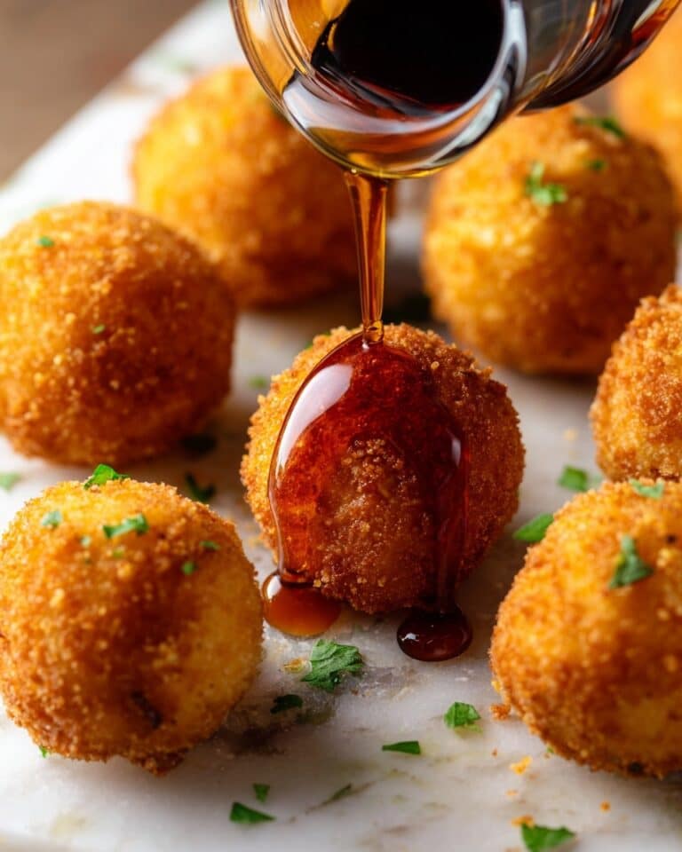 Fried Sweet Potato Balls with Cheddar and Scallions Recipe