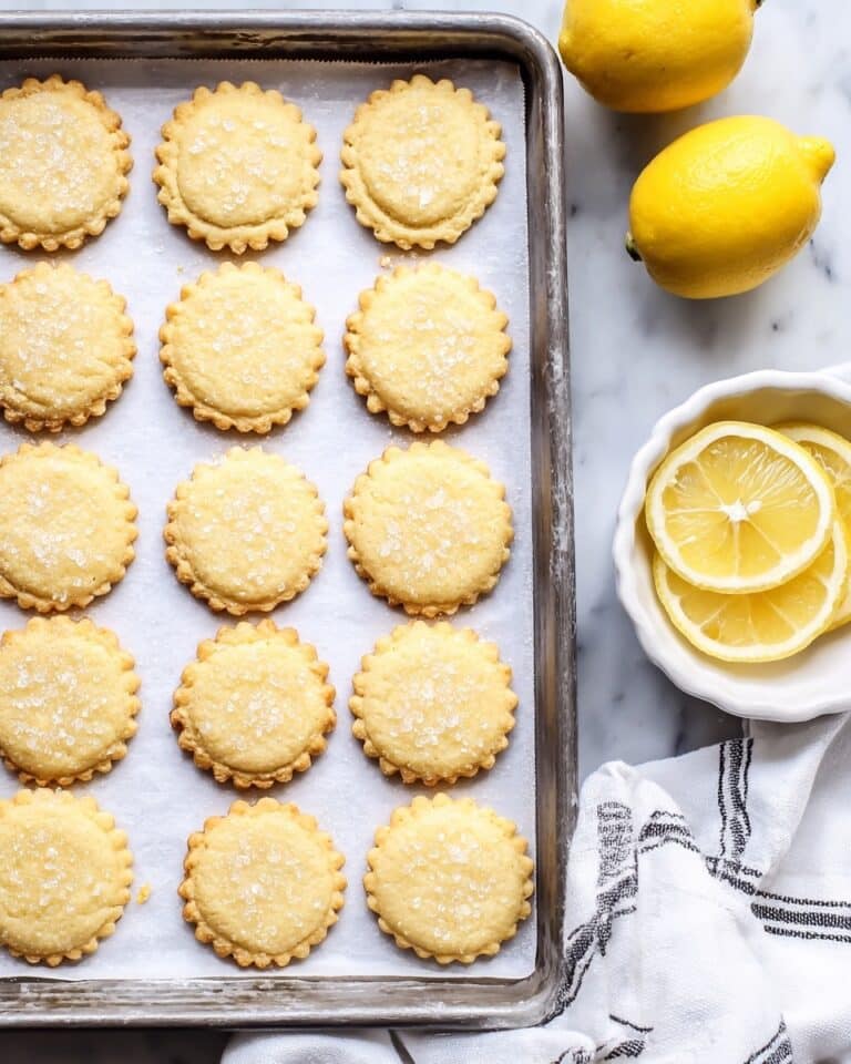 Crisp Lemon Shortbread Cookies Recipe