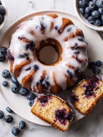Blueberry Monkey Bread with Cream Cheese Glaze Recipe