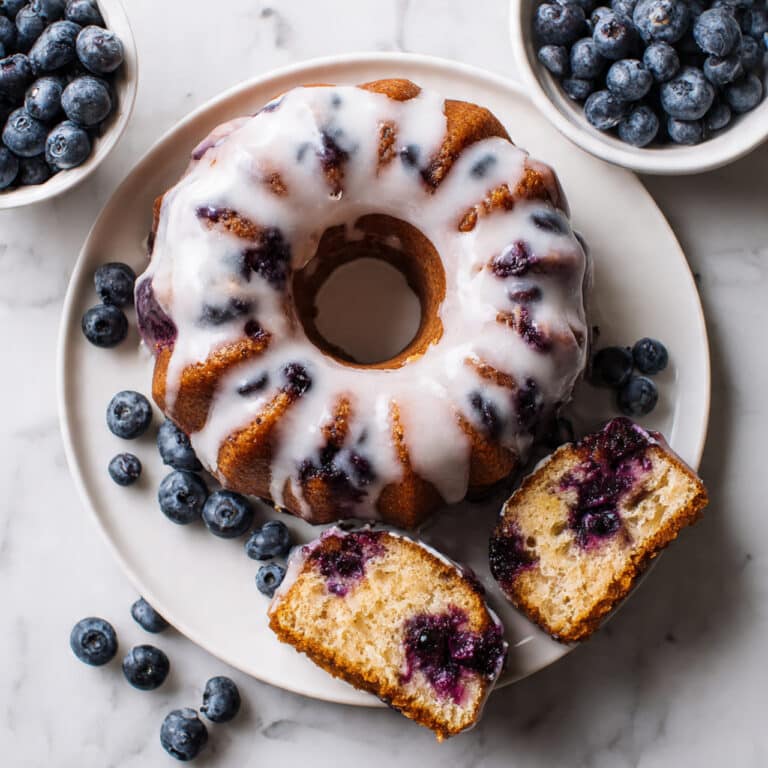 Blueberry Monkey Bread with Cream Cheese Glaze Recipe
