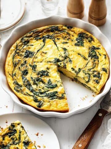 Crustless Spinach and Gruyère Quiche Recipe
