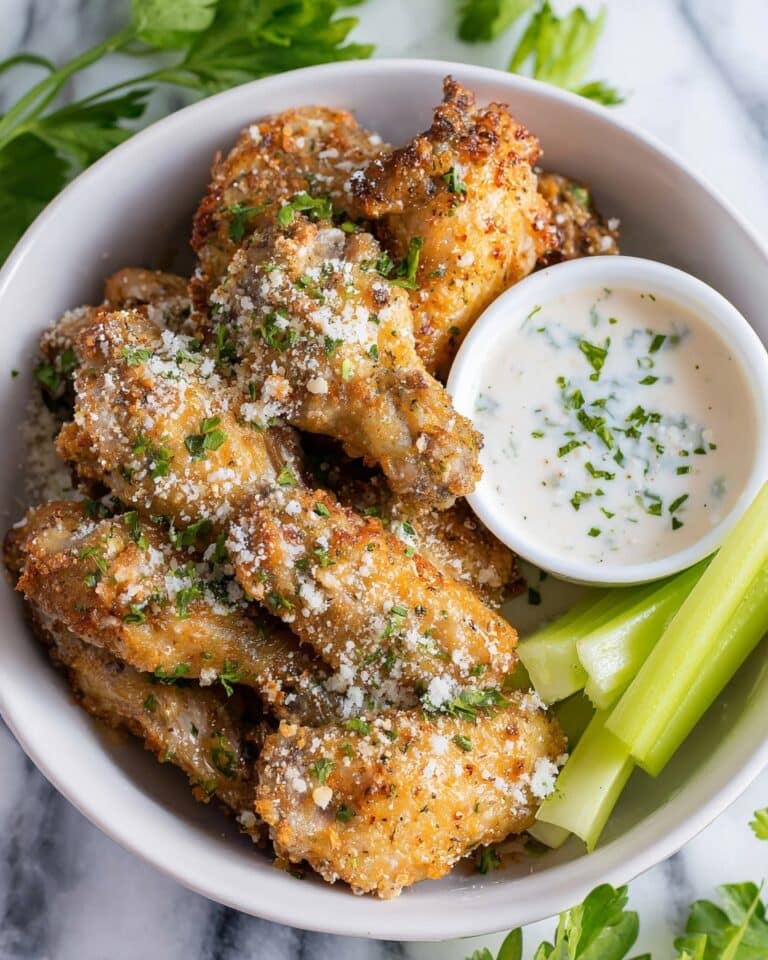 Baked Garlic Parmesan Wings Recipe
