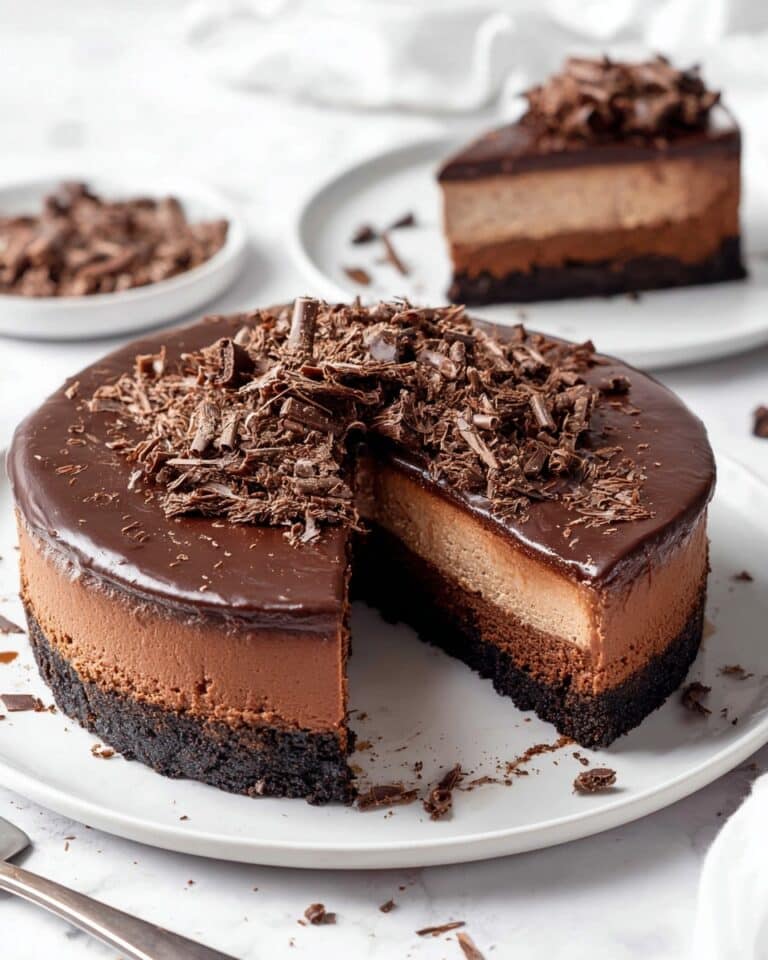 Decadent Chocolate Cheesecake with Ganache and Berries Recipe