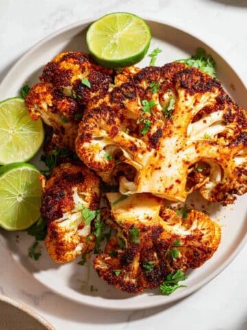 Baked Cauliflower with Garlic and Harissa Recipe