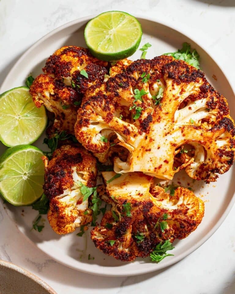 Baked Cauliflower with Garlic and Harissa Recipe