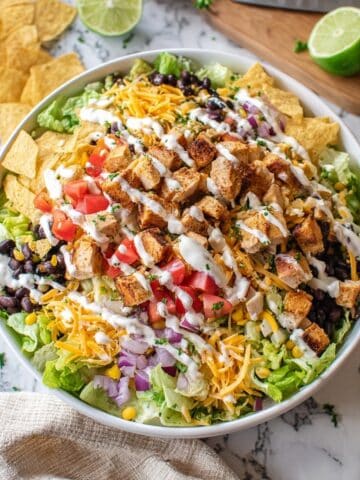 Fiesta Chicken Salad with Taco Seasoning and Ranch Dressing Recipe