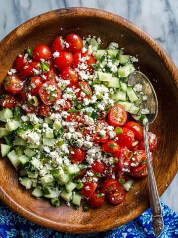 Cherry Tomato Salad with Feta, Cucumber, and Avocado Recipe