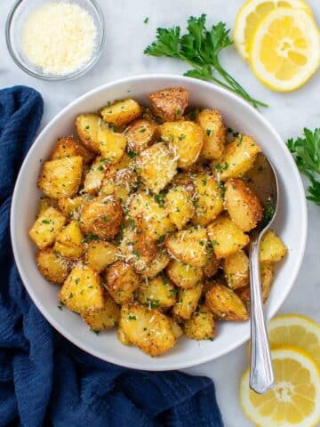Roasted Yukon Gold Potatoes with Lemon, Parmesan, and Garlic Recipe