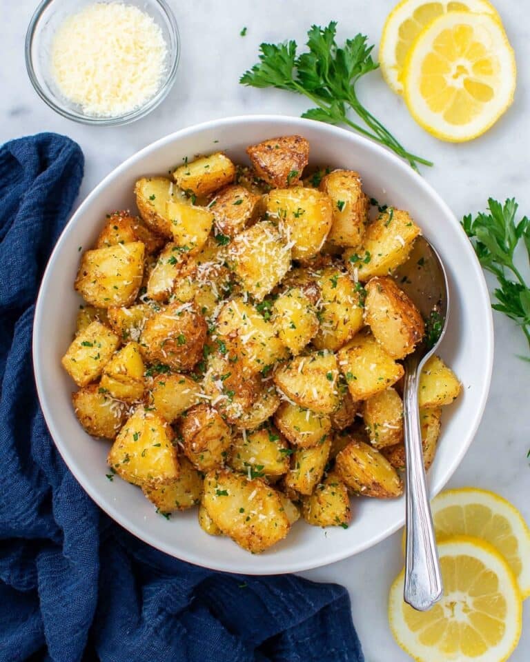Roasted Yukon Gold Potatoes with Lemon, Parmesan, and Garlic Recipe