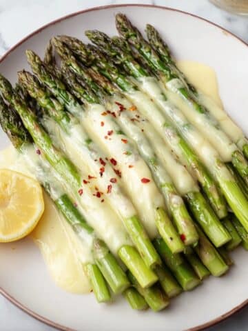 Grilled Asparagus in Foil with Garlic Lemon and Melted Cheese Recipe