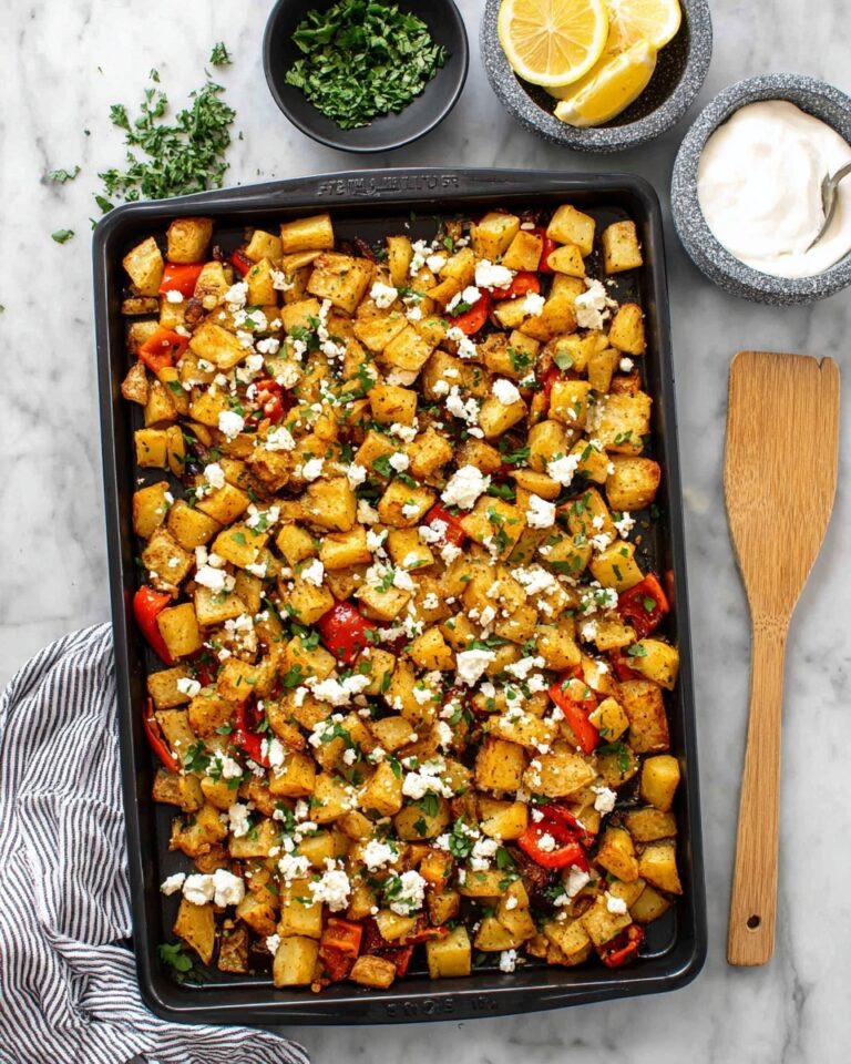 Greek Roasted Potatoes With Peppers & Feta Recipe