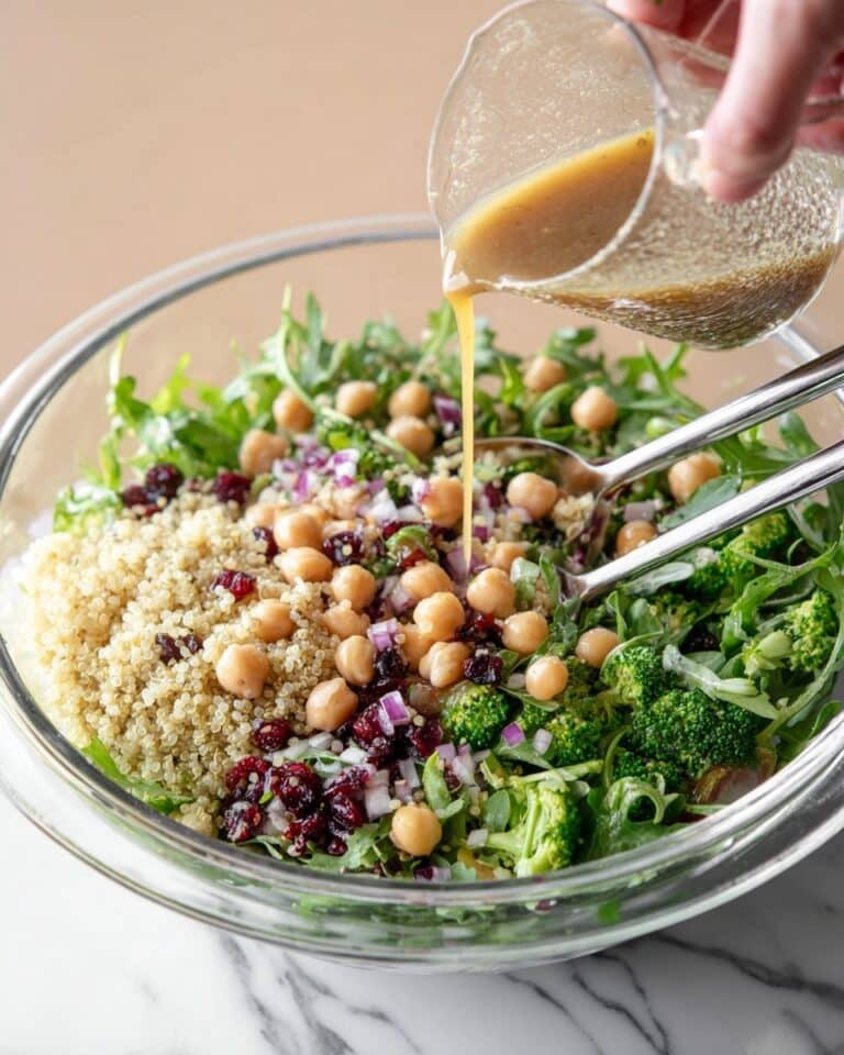 Quinoa Arugula Salad with Chickpeas Cranberries and Feta Recipe