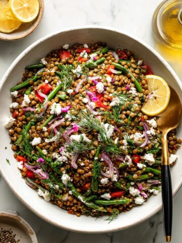 Lentil Salad with Fresh Veggies and Lemon-Dijon Dressing Recipe