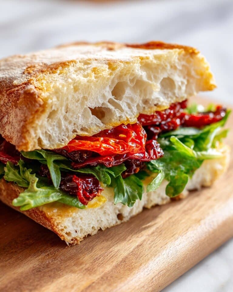 Slab Sandwich with Olive Tapenade, Roasted Red Peppers, and Honey Goat Cheese Recipe