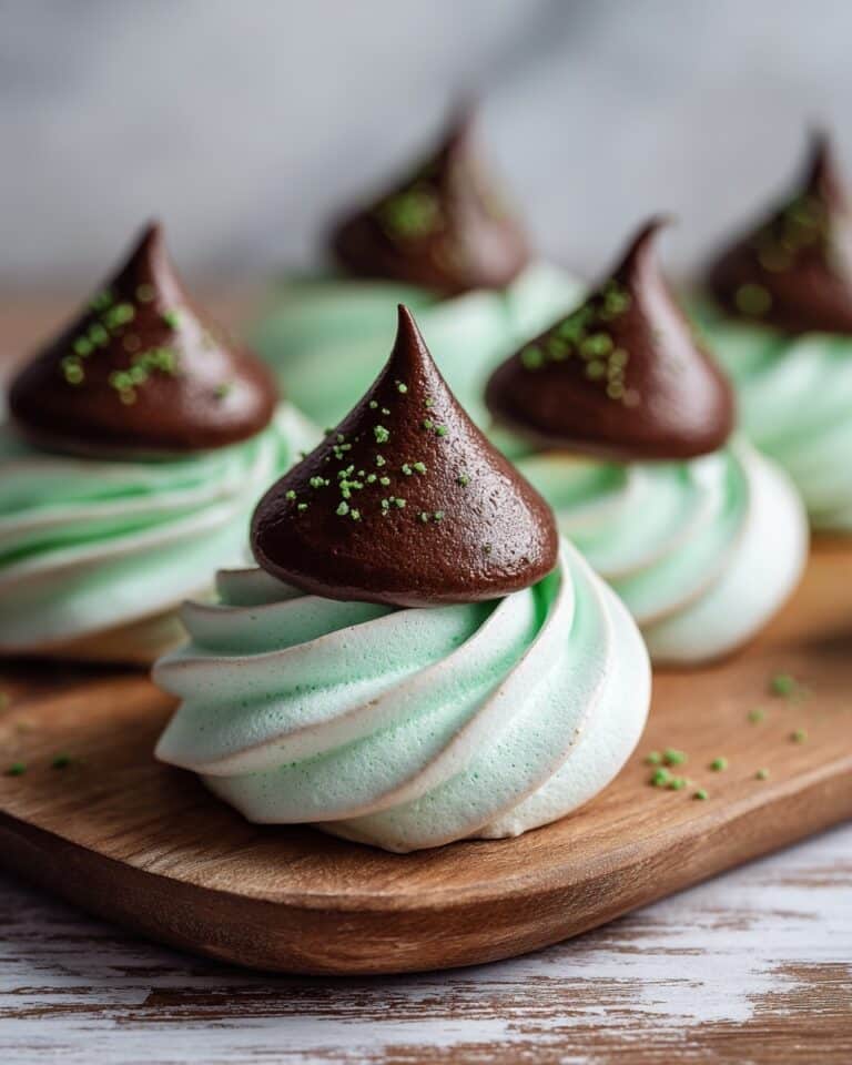 Irish Mint Chocolate Meringue Cookies Recipe