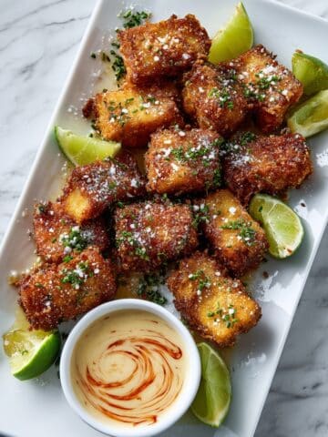 Super Crispy Fried Silken Tofu with Spicy Sriracha Mayo Recipe