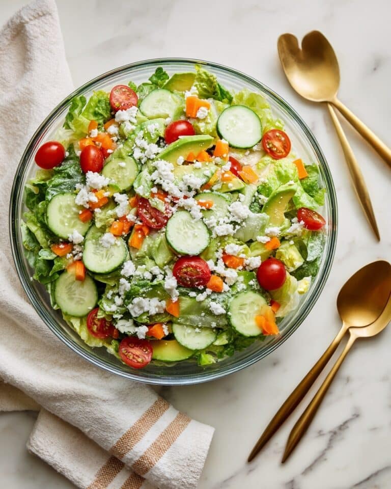 Simple Green Salad with Cherry Tomatoes, Cucumber, Avocado, and Goat Cheese Recipe