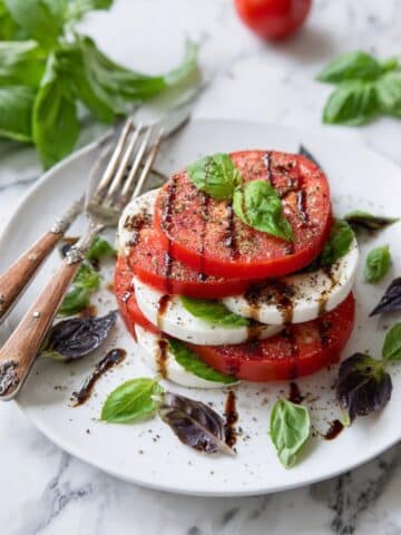 Classic Caprese Salad with Fresh Tomatoes, Mozzarella, and Basil Recipe
