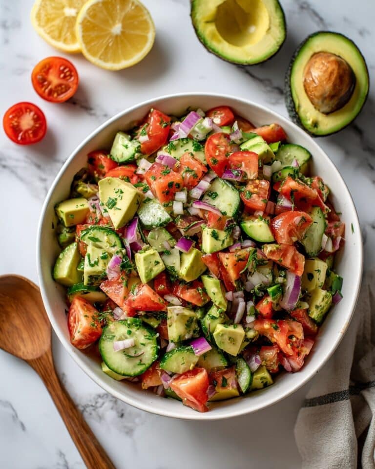 Cucumber Tomato Avocado Salad Recipe