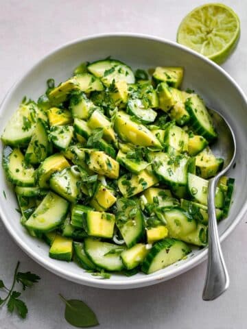 Smashed Cucumber Avocado Salad Recipe