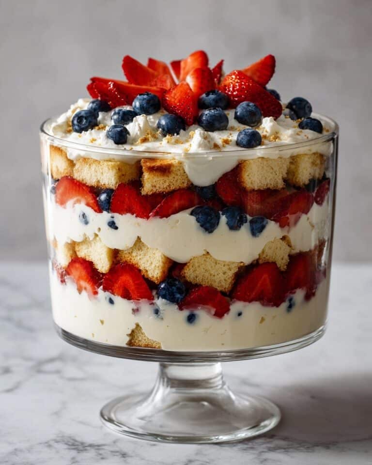 No-Bake Strawberry Blueberry Trifle Recipe