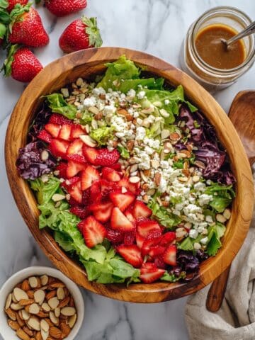 Strawberry Goat Cheese Salad with Sweet Basil Vinaigrette Recipe