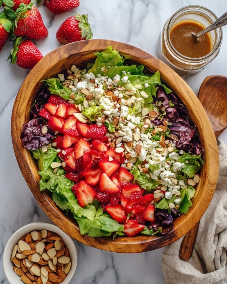 Strawberry Goat Cheese Salad with Sweet Basil Vinaigrette Recipe