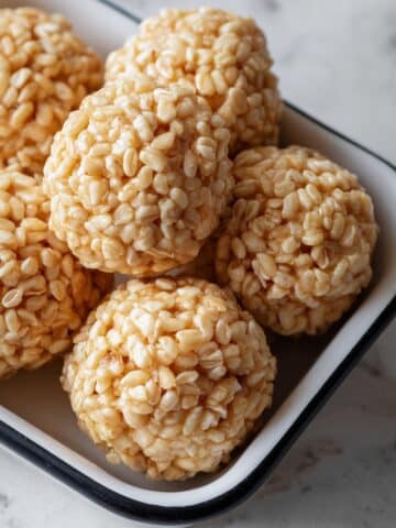 Caramel Marshmallow Rice Krispie Balls Recipe