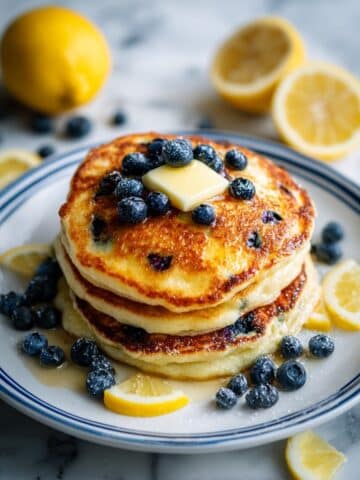 Lemon Blueberry Ricotta Pancakes Recipe