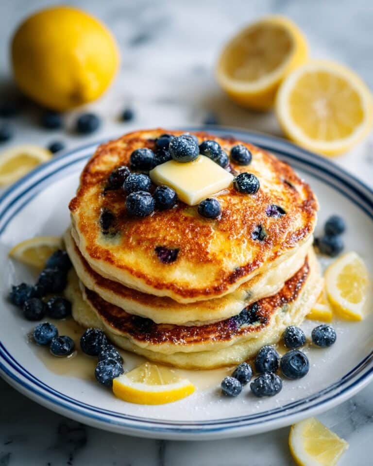 Lemon Blueberry Ricotta Pancakes Recipe