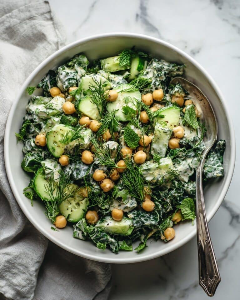 Kale Chickpea Salad with Lemon Tahini Dressing Recipe