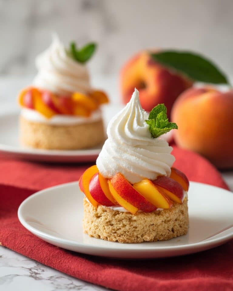 Peach Shortcake with Bourbon Whipped Cream Recipe