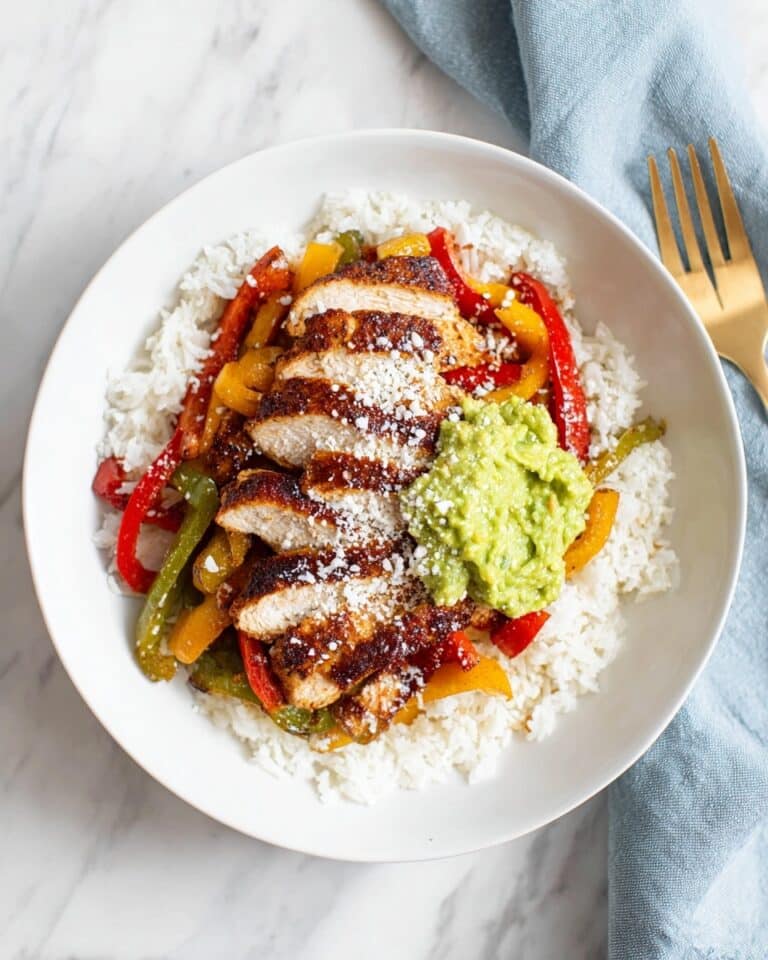 Chicken Over Rice Fajita Bowls Recipe