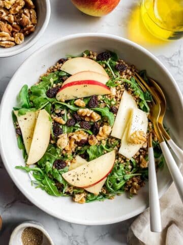Farro Salad with Apple, Arugula, and Parmesan Recipe