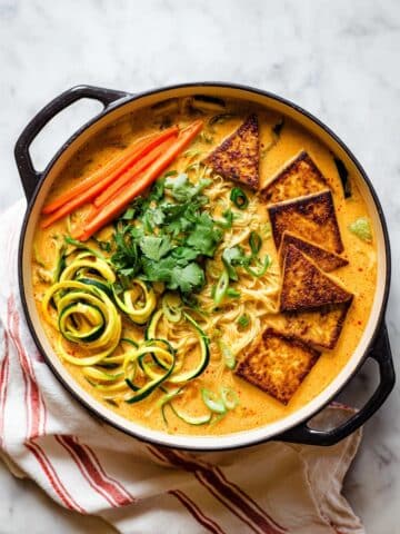 Zucchini Noodles with Tomato & Coconut Broth Recipe
