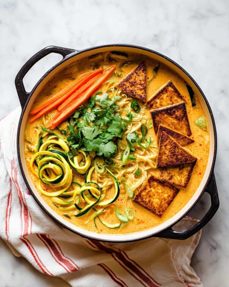 Zucchini Noodles with Tomato & Coconut Broth Recipe