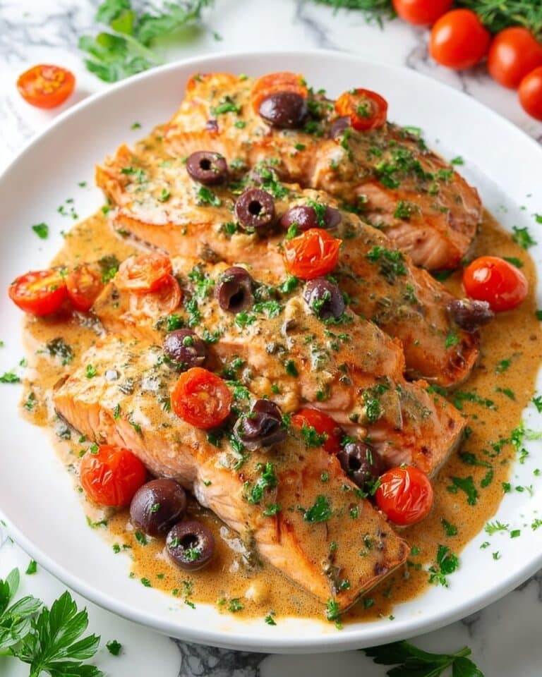 Mediterranean Salmon with Sun-Dried Tomatoes and Feta Recipe