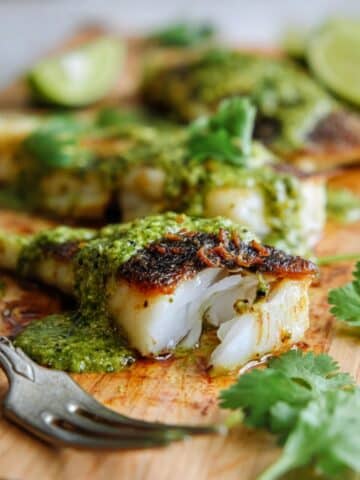 Sous Vide Mackerel with Spicy Cilantro Lime Dressing Recipe